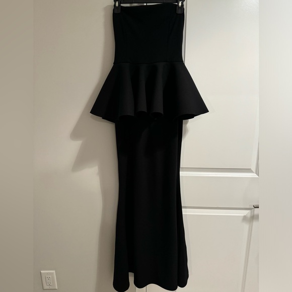 Club L London Black Peplum Maxi Dress - Picture 3 of 4